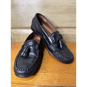 Florsheim Shoes Mens 10D Loafer Leather Tassel  Black Dress Shoes